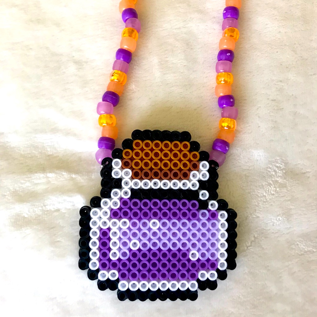 Magic Mystery Potion Grape Beaded Necklace
